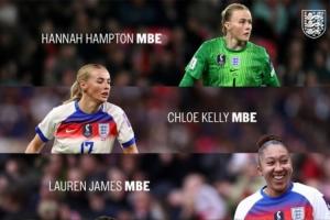 英足总:6名女足欧洲杯冠军球员和男足U21主帅被授予MBE